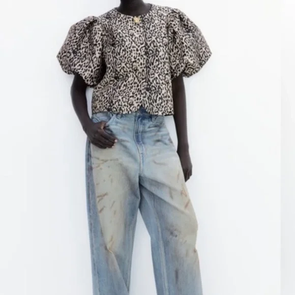 H&M BALLOON-SLEEVED BLOUSE size Small - Picture 1 of 6